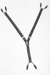 Recess Vintage Gianfranco Ferre Black Suspenders on White Background