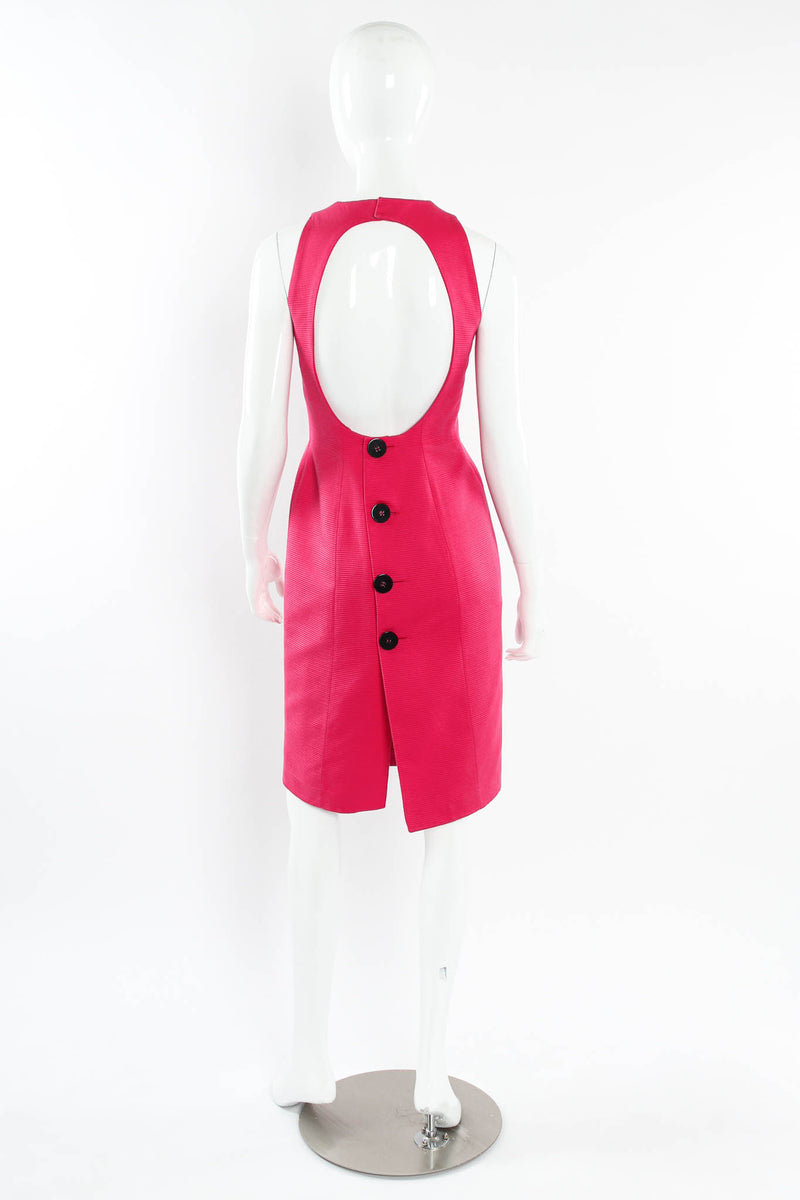 Vintage Gianfranco Ferre Ribbed Bolero & Dress Set mannequin dress back @ Recess Los Angeles