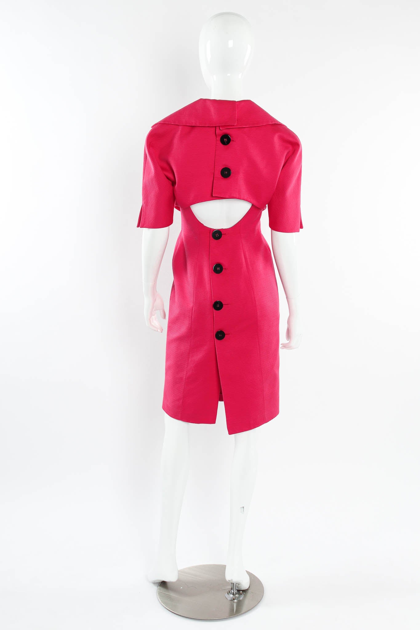 Vintage Gianfranco Ferre Ribbed Bolero & Dress Set mannequin back @ Recess Los Angeles