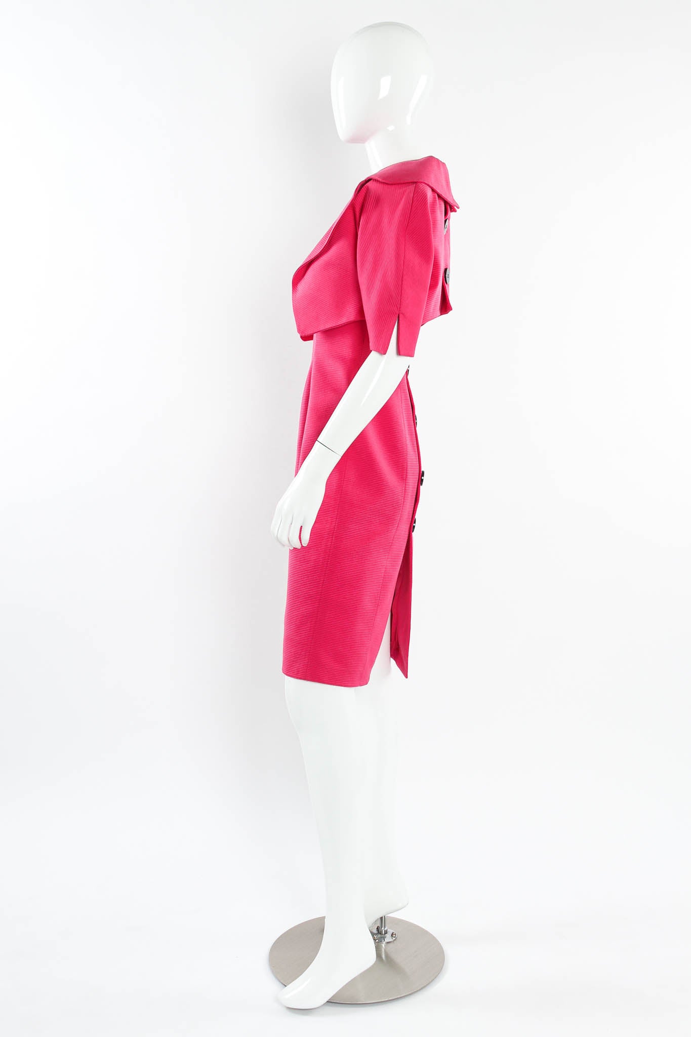 Vintage Gianfranco Ferre Ribbed Bolero & Dress Set mannequin side @ Recess Los Angeles