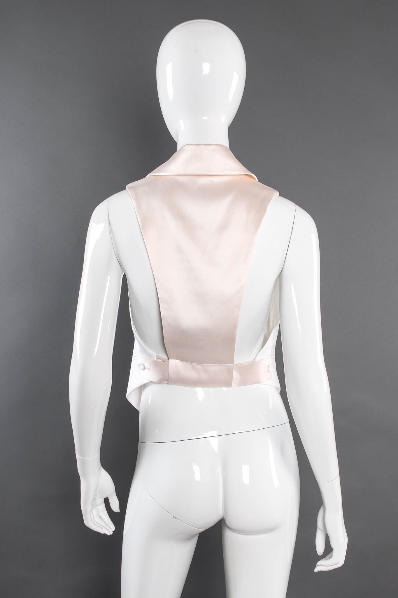 Vintage Gianfranco Ferre Silk Tuxedo Vest mannequin back @ Recess Los Angeles