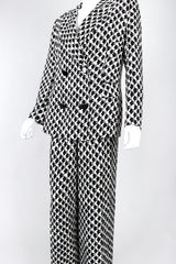 Recess Los Angeles Vintage Gianfranco Ferre Graphic Black And White Double Breasted Jacket Double Pleat Pants