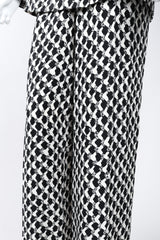Recess Los Angeles Vintage Gianfranco Ferre Graphic Black And White Double Breasted Jacket Double Pleat Pants