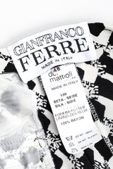 Recess Los Angeles Vintage Gianfranco Ferre Graphic Black And White Double Breasted Jacket Double Pleat Pants