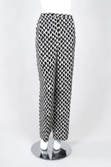 Recess Los Angeles Vintage Gianfranco Ferre Graphic Black And White Double Breasted Jacket Double Pleat Pants