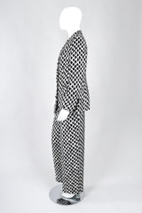 Recess Los Angeles Vintage Gianfranco Ferre Graphic Black And White Double Breasted Jacket Double Pleat Pants