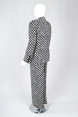 Recess Los Angeles Vintage Gianfranco Ferre Graphic Black And White Double Breasted Jacket Double Pleat Pants