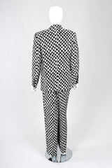 Recess Los Angeles Vintage Gianfranco Ferre Graphic Black And White Double Breasted Jacket Double Pleat Pants