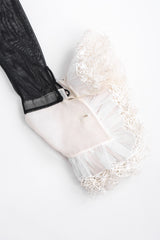 Recess Los Angeles Vintage Gianfranco Ferre Ruffle Cuff Hi Slit Sheath Gown