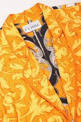 Recess Los Angeles Vintage Gianfranco Ferre Baroque Print Quilted Silk Jacket