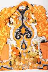 Recess Los Angeles Vintage Gianfranco Ferre Baroque Print Quilted Silk Jacket