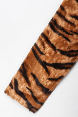Recess Los Angeles Vintage Gianfranco Off-The-Shoulder Ferre Tiger Fur Brocade Top