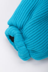 Recess Los Angeles Vintage Giancfranco Ferre Avant Garde Wrap Turquoise Short Jacket Hood Front Slit Leather Ties Fuzzy Lining Inner Quilting Puffy