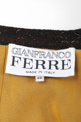 Recess Los Angeles Vintage Gianfranco Ferre Baroque Metallic Embroidered Lace Skirt