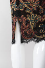 Recess Los Angeles Vintage Gianfranco Ferre Baroque Metallic Embroidered Lace Skirt