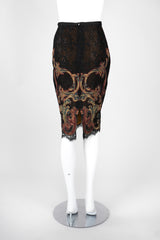 Recess Los Angeles Vintage Gianfranco Ferre Baroque Metallic Embroidered Lace Skirt