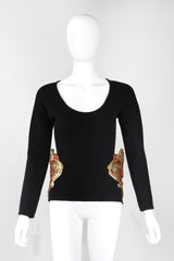 Recess Los Angeles Vintage Gianfranco Ferre Scoopneck Baroque Hip Bustle Top