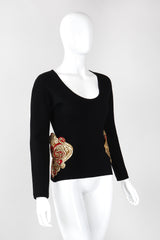 Recess Los Angeles Vintage Gianfranco Ferre Scoopneck Baroque Hip Bustle Top