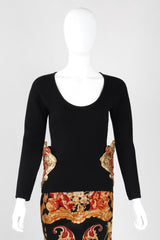 Recess Los Angeles Vintage Gianfranco Ferre Scoopneck Baroque Hip Bustle Top