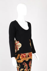 Recess Los Angeles Vintage Gianfranco Ferre Scoopneck Baroque Hip Bustle Top
