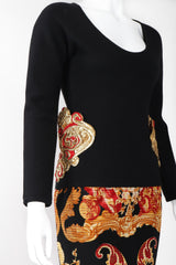Recess Los Angeles Vintage Gianfranco Ferre Scoopneck Baroque Hip Bustle Top