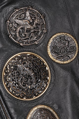 Recess Los Angeles Vintage Gianfranco Ferre Leather GoT Dragon Medallion Dress