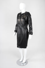 Recess Los Angeles Vintage Gianfranco Ferre Leather GoT Dragon Medallion Dress