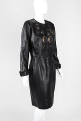 Recess Los Angeles Vintage Gianfranco Ferre Leather GoT Dragon Griffin Medallion Dress