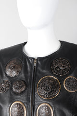 Recess Los Angeles Vintage Gianfranco Ferre Leather GoT Dragon Griffin Medallion Dress