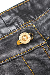 Recess Designer Consignment Vintage Gianfranco Ferre Contrast Stitch Leather Jean Los Angeles Resale
