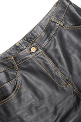 Recess Designer Consignment Vintage Gianfranco Ferre Contrast Stitch Leather Jean Los Angeles Resale