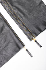 Recess Designer Consignment Vintage Gianfranco Ferre Contrast Stitch Leather Jean Los Angeles Resale
