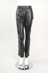 Recess Designer Consignment Vintage Gianfranco Ferre Contrast Stitch Leather Jean Los Angeles Resale