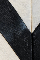 Vintage Gianfranco Ferre Leather Chevron Color Bleed at upper back