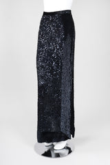 Recess Los Angeles Vintage Gianfranco Ferre Midnight Mini Sequin Chiffon Skirt