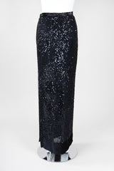 Recess Los Angeles Vintage Gianfranco Ferre Midnight Mini Sequin Chiffon Skirt