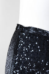 Recess Los Angeles Vintage Gianfranco Ferre Midnight Mini Sequin Chiffon Skirt