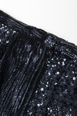Recess Los Angeles Vintage Gianfranco Ferre Midnight Mini Sequin Chiffon Skirt
