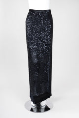Recess Los Angeles Vintage Gianfranco Ferre Midnight Mini Sequin Chiffon Skirt
