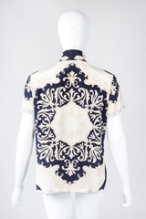 Recess Los Angeles Vintage Gianfranco Ferre Studio 0001 Baroque Rope Print Silk Jacket & Blouse Set