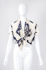 Recess Los Angeles Vintage Gianfranco Ferre Studio 0001 Baroque Rope Print Silk Jacket & Blouse Set
