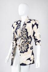 Recess Los Angeles Vintage Gianfranco Ferre Studio 0001 Baroque Rope Print Silk Jacket & Blouse Set