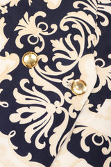 Recess Los Angeles Vintage Gianfranco Ferre Studio 0001 Baroque Rope Print Silk Jacket & Blouse Set