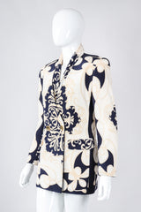 Recess Los Angeles Vintage Gianfranco Ferre Studio 0001 Baroque Rope Print Silk Jacket & Blouse Set
