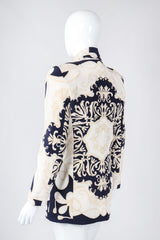 Recess Los Angeles Vintage Gianfranco Ferre Studio 0001 Baroque Rope Print Silk Jacket & Blouse Set