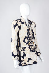 Recess Los Angeles Vintage Gianfranco Ferre Studio 0001 Baroque Rope Print Silk Jacket & Blouse Set