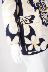 Recess Los Angeles Vintage Gianfranco Ferre Studio 0001 Baroque Rope Print Silk Jacket & Blouse Set