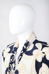 Recess Los Angeles Vintage Gianfranco Ferre Studio 0001 Baroque Rope Print Silk Jacket & Blouse Set