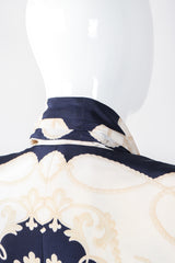 Recess Los Angeles Vintage Gianfranco Ferre Studio 0001 Baroque Rope Print Silk Jacket & Blouse Set