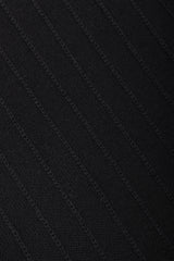 Recess Los Angeles Vintage Gianmarco Lorenzi Ribbed Long Black Knit Coat Snakeskin Strips Fox Fur Collar Shoulder Pads Drop Hem